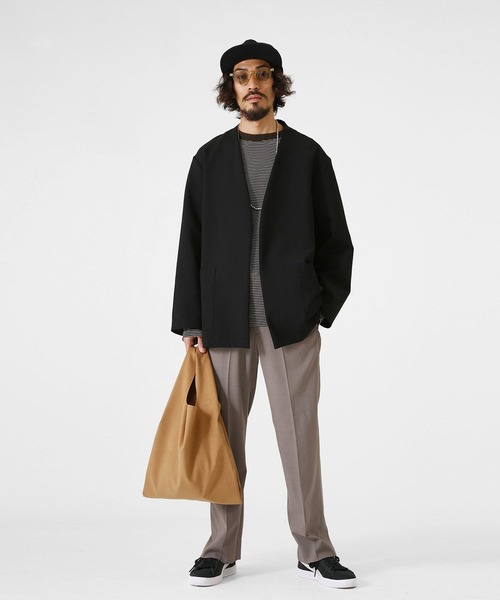 PORT BY ARK（ポートバイアーク）の「PORT BY ARK / ポートバイアーク：Shopping bag：PO09-B001-6[COR]（トートバッグ・メンズ・ブラック/ブラウン・FREE）」の20枚目の写真