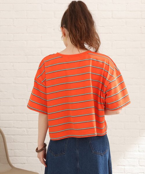 Cutie Blonde（キューティーブロンド）の「◆【S-L】ボーダー刺繍Tシャツ（Tシャツ/カットソー・レディース・ホワイト系5/オレンジ系その他4/ブルー系2・01/02/03）」の20枚目の写真