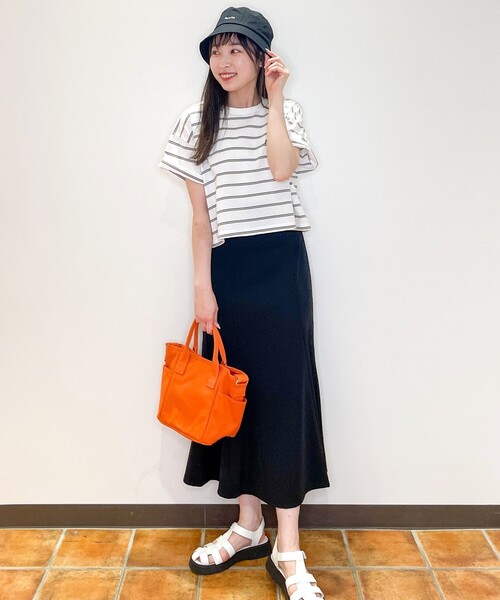 Cutie Blonde（キューティーブロンド）の「◆【S-L】ボーダー刺繍Tシャツ（Tシャツ/カットソー・レディース・ホワイト系5/オレンジ系その他4/ブルー系2・01/02/03）」の11枚目の写真