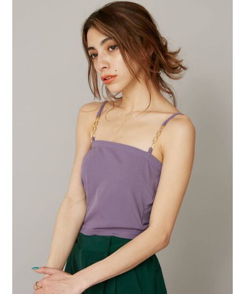 EVRIS（エヴリス）の「チェーンビスチェ（キャミソール・レディース・ブラック/パープル/ホワイト・FREE）」の5枚目の写真