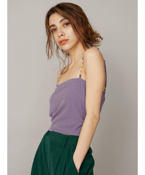 EVRIS（エヴリス）の「チェーンビスチェ（キャミソール・レディース・ブラック/パープル/ホワイト・FREE）」の6枚目の写真