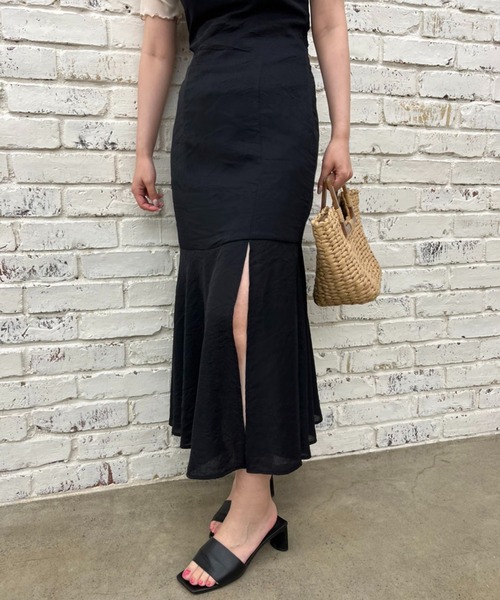 one after another NICE CLAUP（ワンアフターアナザーナイスクラップ）の「ホルターキャミマーメイドワンピース（ワンピース・レディース・ブラック/ブルー/アイボリー/ブルー系その他・FREE）」の9枚目の写真