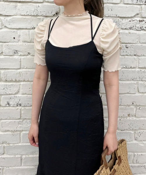 one after another NICE CLAUP（ワンアフターアナザーナイスクラップ）の「ホルターキャミマーメイドワンピース（ワンピース・レディース・ブラック/ブルー/アイボリー/ブルー系その他・FREE）」の14枚目の写真