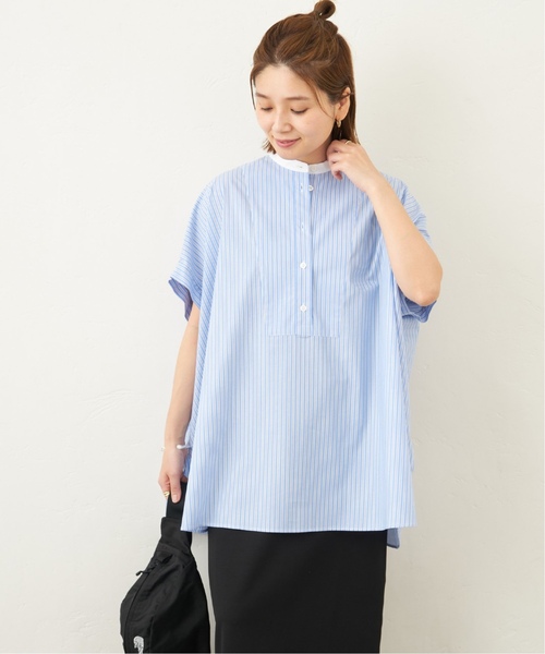 【美品】ジャーナルスタンダード　フロントブザムハーフスリーブシャツ　白 ホワイト JOURNAL STANDARD（ジャーナルスタンダード）の「フロントブザム