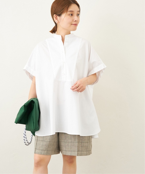 JOURNAL STANDARD(ジャーナルスタンダード)の「《追加2》フロントブザムハーフスリーブシャツ(シャツ/ブラウス・レディース・ホワイト/ブルー系その他2/ブルー・FREE)」の9枚目の写真