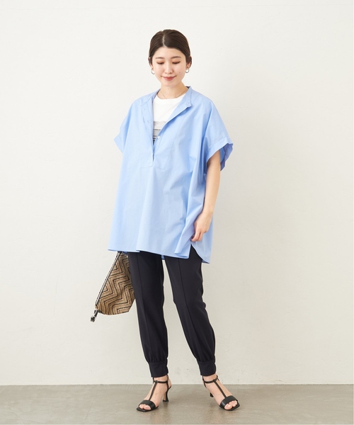 JOURNAL STANDARD(ジャーナルスタンダード)の「《追加2》フロントブザムハーフスリーブシャツ(シャツ/ブラウス・レディース・ホワイト/ブルー系その他2/ブルー・FREE)」の11枚目の写真