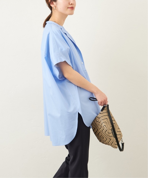 JOURNAL STANDARD(ジャーナルスタンダード)の「《追加2》フロントブザムハーフスリーブシャツ(シャツ/ブラウス・レディース・ホワイト/ブルー系その他2/ブルー・FREE)」の12枚目の写真