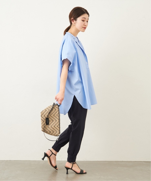 JOURNAL STANDARD(ジャーナルスタンダード)の「《追加2》フロントブザムハーフスリーブシャツ(シャツ/ブラウス・レディース・ホワイト/ブルー系その他2/ブルー・FREE)」の14枚目の写真