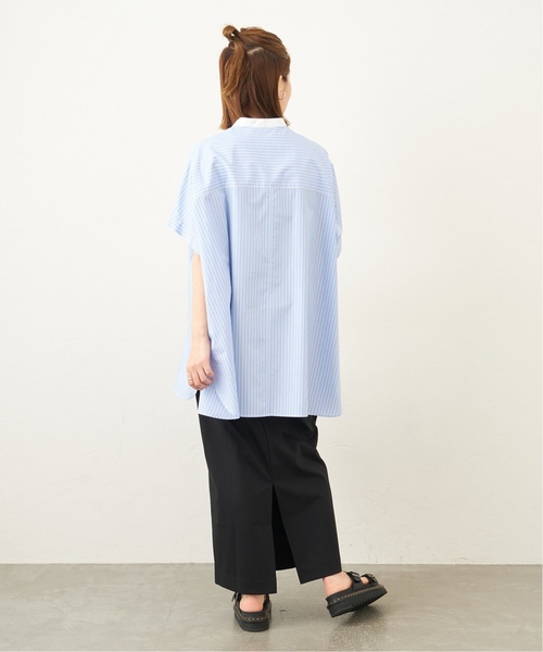 JOURNAL STANDARD(ジャーナルスタンダード)の「《追加2》フロントブザムハーフスリーブシャツ(シャツ/ブラウス・レディース・ホワイト/ブルー系その他2/ブルー・FREE)」の17枚目の写真