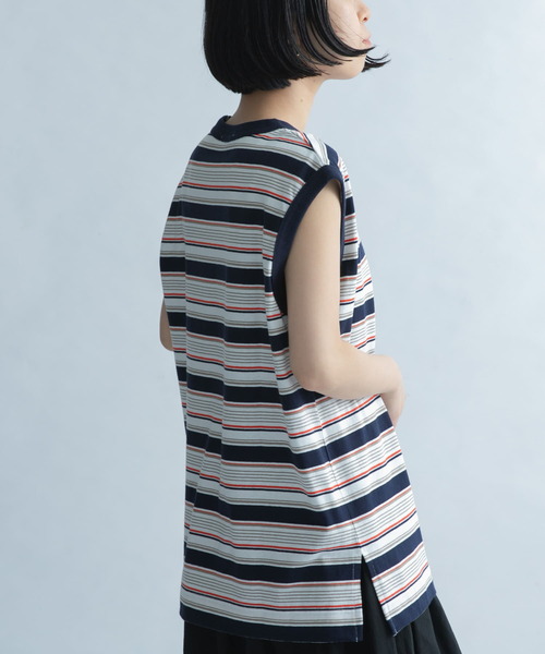 FORK&SPOON（フォークアンドスプーン）の「FORK&SPOON　ボーダーノースリーブTシャツ（Tシャツ/カットソー・レディース・ホワイト系その他/ブルー系その他/レッド系その他・1）」の17枚目の写真