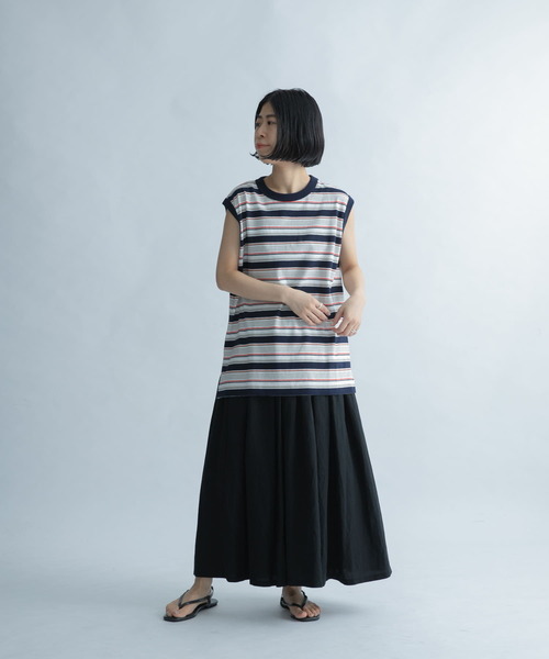 FORK&SPOON（フォークアンドスプーン）の「FORK&SPOON　ボーダーノースリーブTシャツ（Tシャツ/カットソー・レディース・ホワイト系その他/ブルー系その他/レッド系その他・1）」の18枚目の写真