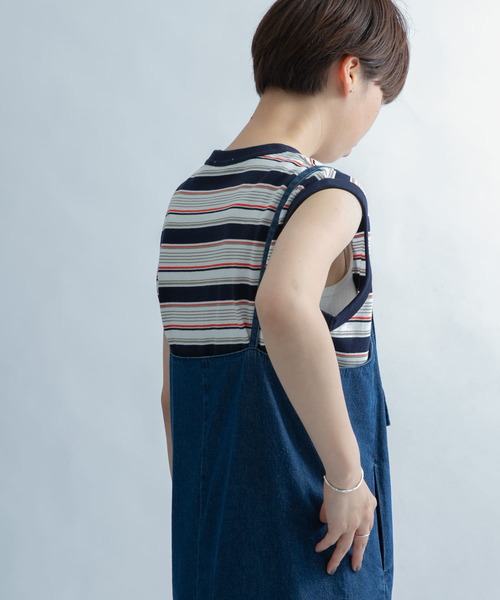 FORK&SPOON（フォークアンドスプーン）の「FORK&SPOON　ボーダーノースリーブTシャツ（Tシャツ/カットソー・レディース・ホワイト系その他/ブルー系その他/レッド系その他・1）」の22枚目の写真