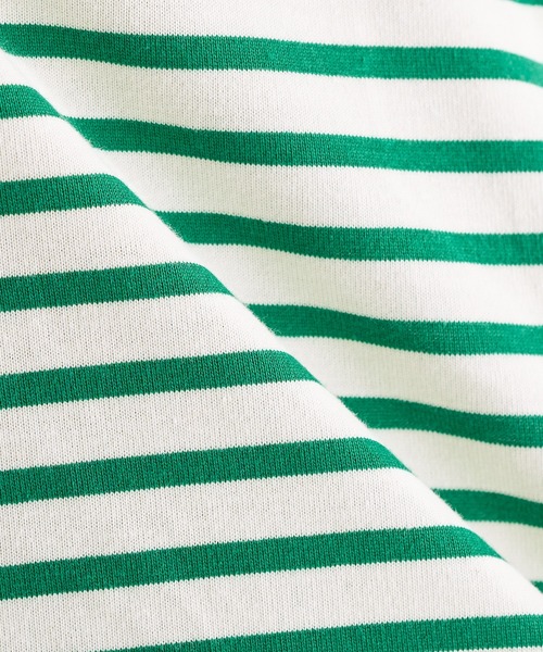 epnok（エプノック）の「ベーシックルーズボーダーTee（Tシャツ/カットソー・メンズ・ブラック/オフホワイト/グリーン・SMALL/MEDIUM/LARGE）」の6枚目の写真