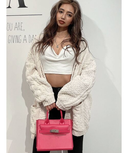 GYDA(ジェイダ)の「ベルト付き2WAY BOXバッグ(ハンドバッグ・レディース・ブラック/ピンク・FREE)」の6枚目の写真