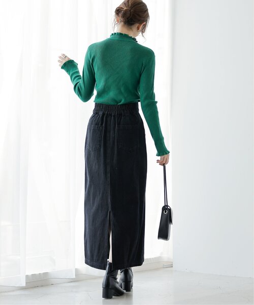 frames RAY CASSIN(フレームスレイカズン)の「畦フリル リブプルオーバー(ニット/セーター・レディース・ブラック/ベージュ/ブラウン/レッド/オフホワイト/サックスブルー/イエロー/グリーン・FREE)」の22枚目の写真