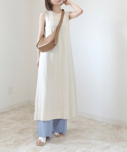 Reurie'(レウリィ)の「ハイゲージノースリーブワンピース(ワンピース・レディース・ブラック/アイボリー・FREE)」の18枚目の写真