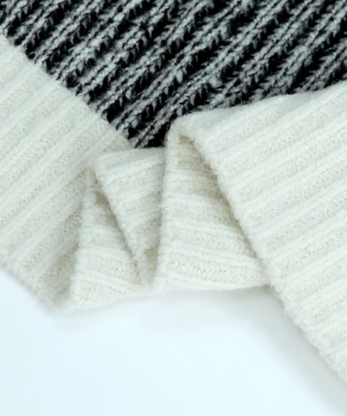 HER CLOSET（ハークローゼット）の「【shemoshelly】WEB限定タートルネックストライプニット（ニット/セーター・レディース・ブラック/ライトグリーン/マスタード/モカ・M）」の18枚目の写真