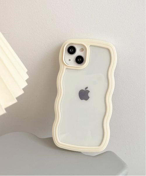 ammy.（エイミードット）の「【 ammy. / エイミードット 】 パステル うねうね フレーム iPhoneケース / X , XS , 12 , 12pro , 13 , 13pro , 14 , 14pro , 15pro , 15 , 16pro , 16 対応（スマホケース/カバー・レディース・ピンク/ブルー/ミント/パープル/イエロー/アイボリー/ブラック・B/C/A/E/D/F/G/H/I/iPhone 16 Pro/iPhone 16）」の11枚目の写真