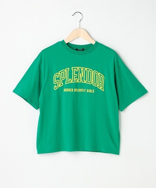 by LOVEiT（バイラビット）の「ネオンカラーラバーTシャツ（Tシャツ/カットソー・キッズ・グリーン/ブラック/オフホワイト/ピンク/ラベンダー・130cm/150cm/140cm/120cm/160cm）」の3枚目の写真