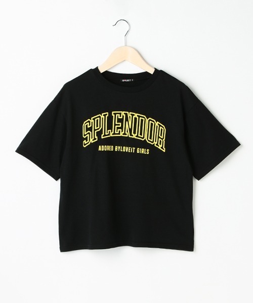 by LOVEiT（バイラビット）の「ネオンカラーラバーTシャツ（Tシャツ/カットソー・キッズ・グリーン/ブラック/オフホワイト/ピンク/ラベンダー・130cm/150cm/140cm/120cm/160cm）」の2枚目の写真