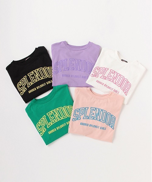by LOVEiT（バイラビット）の「ネオンカラーラバーTシャツ（Tシャツ/カットソー・キッズ・グリーン/ブラック/オフホワイト/ピンク/ラベンダー・130cm/150cm/140cm/120cm/160cm）」の7枚目の写真