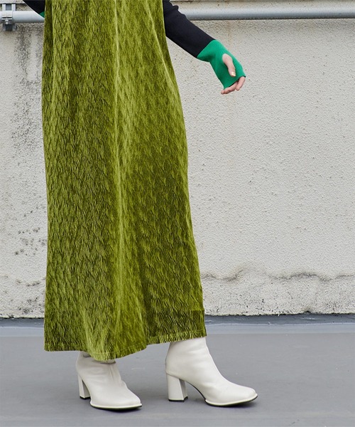 miette（ミエット）の「ダブルストラップベロアキャミワンピース（ワンピース・レディース・ブラック/グリーン・FREE）」の18枚目の写真