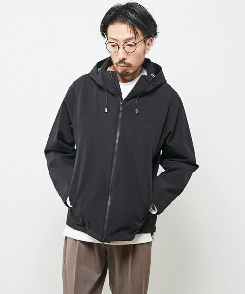 MEN'S MELROSE（メンズメルローズ）の「ハイテンションダブルクロスマウンテンパーカー（マウンテンパーカー・メンズ・グレイッシュベージュ/ブラック・3/4）」の2枚目の写真