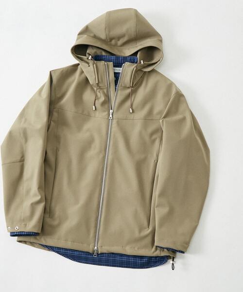 MEN'S MELROSE（メンズメルローズ）の「ハイテンションダブルクロスマウンテンパーカー（マウンテンパーカー・メンズ・グレイッシュベージュ/ブラック・3/4）」の14枚目の写真