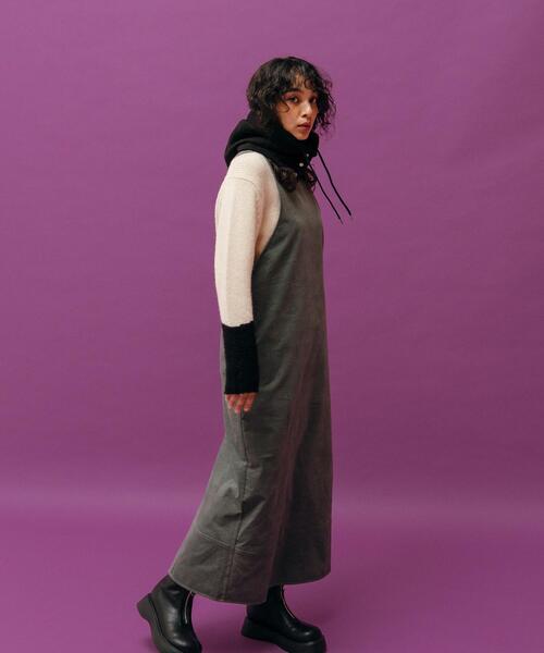 CITEN（シテン）の「＜CITEN＞ソフトコーディロイ アメスリジャンスカ（ジャンパースカート・レディース・オリーブ/モカ・FREE）」の17枚目の写真