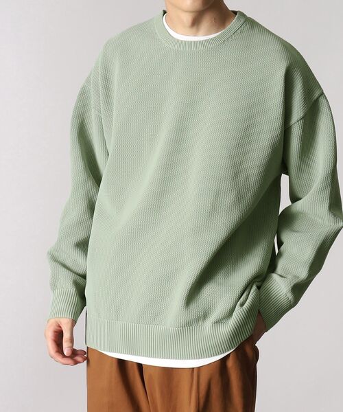 THE SHOP TK (ザ ショップ ティーケー )の「◆ポリニットクルーネックアンサンブル(ニット/セーター・メンズ・ブラック/ベージュ/ライトグリーン/ベビーピンク・02/03/04/05)」の4枚目の写真