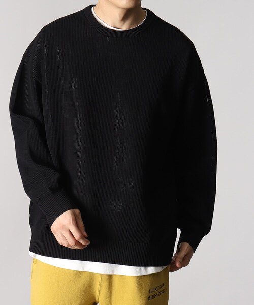 THE SHOP TK (ザ ショップ ティーケー )の「◆ポリニットクルーネックアンサンブル(ニット/セーター・メンズ・ブラック/ベージュ/ライトグリーン/ベビーピンク・02/03/04/05)」の2枚目の写真