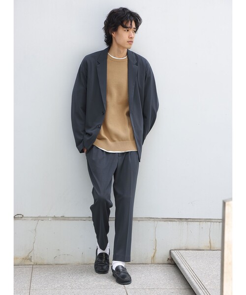 THE SHOP TK (ザ ショップ ティーケー )の「◆ポリニットクルーネックアンサンブル(ニット/セーター・メンズ・ブラック/ベージュ/ライトグリーン/ベビーピンク・02/03/04/05)」の6枚目の写真