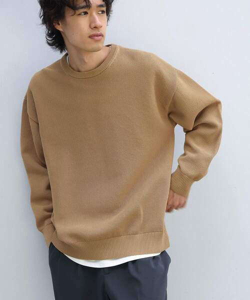 THE SHOP TK (ザ ショップ ティーケー )の「◆ポリニットクルーネックアンサンブル(ニット/セーター・メンズ・ブラック/ベージュ/ライトグリーン/ベビーピンク・02/03/04/05)」の7枚目の写真