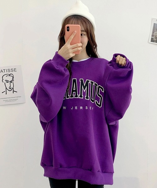 セール】【ZOMBIE by KOREA】PARAMUS MINNESOTA COLLEGE LOGO CREW