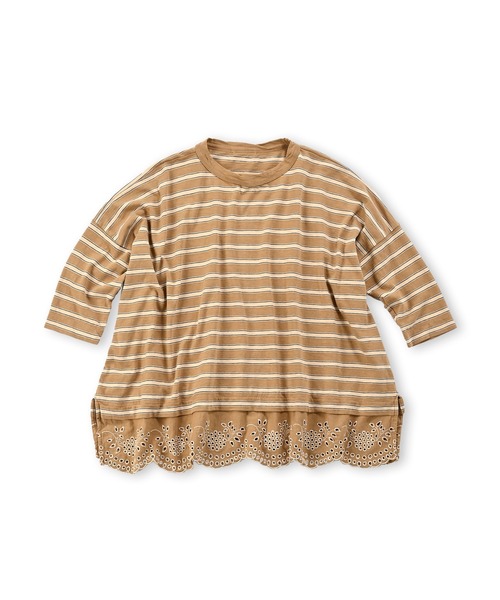 45R（フォーティファイブアール）の「縞天竺のビッグスリットTシャツ 