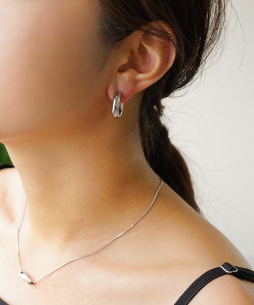 IAMUSE（アイアミューズ）の「金属アレルギー対応 シンプルフープピアス ゴールド(両耳)×シルバー(両耳)セット S0760【IAMUSE】（ピアス（両耳用）・レディース・シルバー×ゴールド・FREE）」の13枚目の写真
