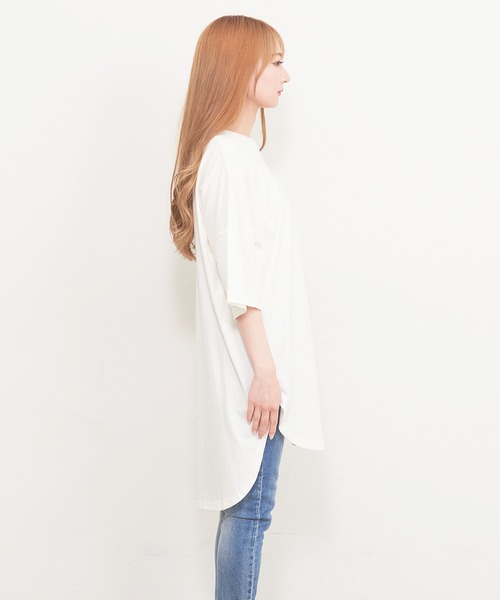 SILVER BULLET（シルバーバレット）の「『BANANA TRIP/バナナトリップ』裾ヘムBIG Tシャツ【b】（Tシャツ/カットソー・レディース・ホワイト/ブラック/カーキ・M/L）」の7枚目の写真