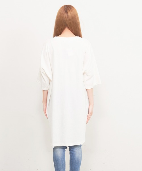 SILVER BULLET（シルバーバレット）の「『BANANA TRIP/バナナトリップ』裾ヘムBIG Tシャツ【b】（Tシャツ/カットソー・レディース・ホワイト/ブラック/カーキ・M/L）」の8枚目の写真