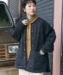 CRAFT STANDARD BOUTIQUE | キルティングミドル丈コート　＊◆(ノーカラーコート)