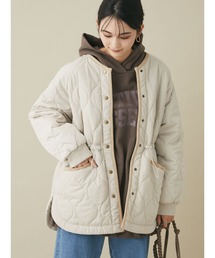 CRAFT STANDARD BOUTIQUE | キルティングミドル丈コート　＊◆(ノーカラーコート)