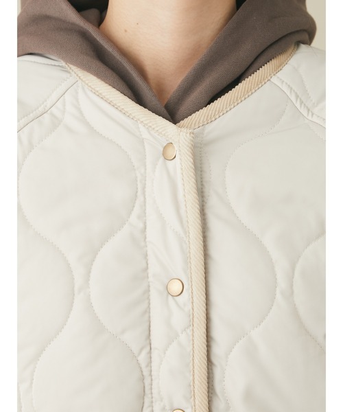 CRAFT STANDARD BOUTIQUE(クラフトスタンダードブティック)の「キルティングミドル丈コート *◆(ノーカラーコート・レディース・カーキ/アイボリー/ダークネイビー・FREE)」の18枚目の写真
