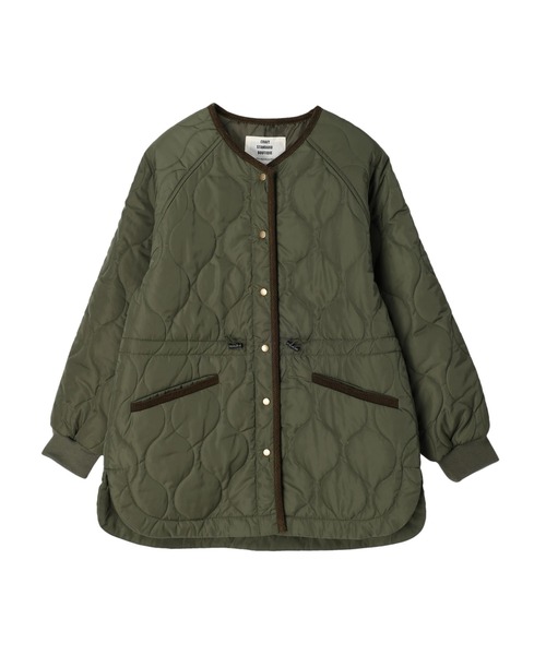 CRAFT STANDARD BOUTIQUE(クラフトスタンダードブティック)の「キルティングミドル丈コート *◆(ノーカラーコート・レディース・カーキ/アイボリー/ダークネイビー・FREE)」の21枚目の写真