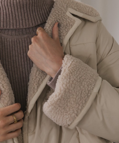 Cheek(チーク)の「中綿ボアジャケット(その他アウター・レディース・アイボリー/グレー/ベージュ・FREE)」の22枚目の写真
