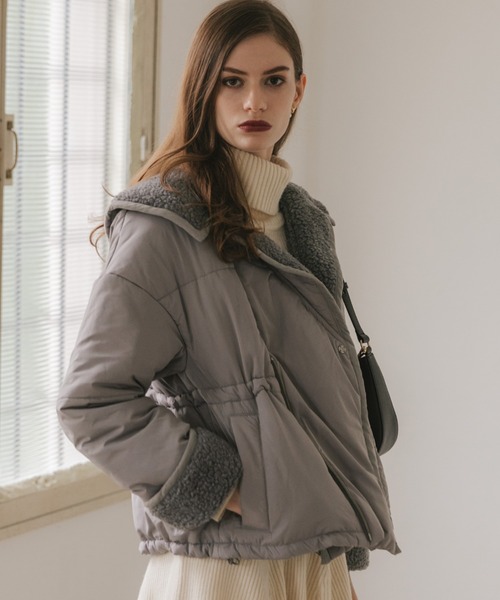 Cheek(チーク)の「中綿ボアジャケット(その他アウター・レディース・アイボリー/グレー/ベージュ・FREE)」の19枚目の写真