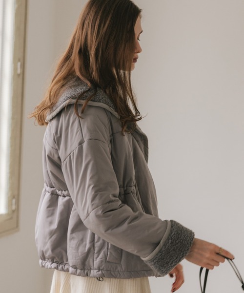 Cheek(チーク)の「中綿ボアジャケット(その他アウター・レディース・アイボリー/グレー/ベージュ・FREE)」の8枚目の写真