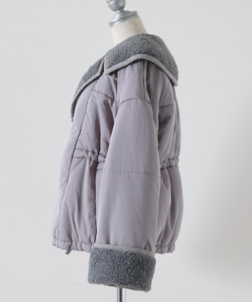 Cheek(チーク)の「中綿ボアジャケット(その他アウター・レディース・アイボリー/グレー/ベージュ・FREE)」の9枚目の写真