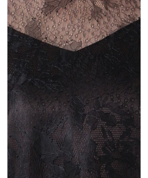 LAGUNAMOON（ラグナムーン）の「LADYレイヤードサテンキャミソールワンピース（ドレス・レディース・ブラック/ベージュ/ボルドー・SMALL/MEDIUM）」の9枚目の写真