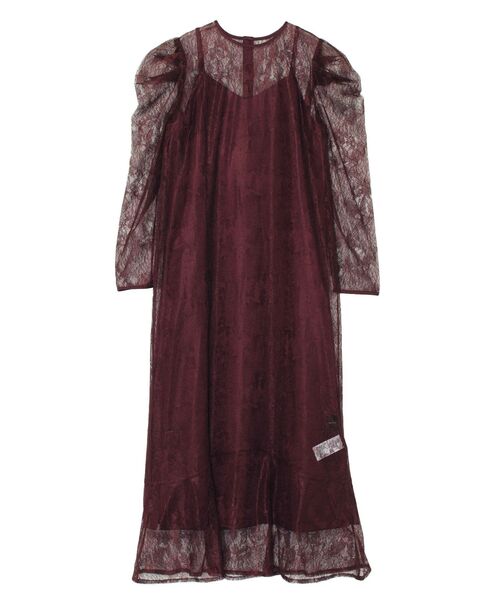 LAGUNAMOON（ラグナムーン）の「LADYレイヤードサテンキャミソールワンピース（ドレス・レディース・ブラック/ベージュ/ボルドー・SMALL/MEDIUM）」の16枚目の写真