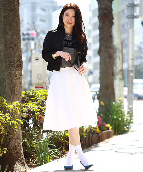 B:MING by BEAMS（ビーミングバイビームス）の「＜VERY 5月号掲載＞ビーミング by ビームス / リネンミモレスカート（スカート・レディース・ネイビー/ピンク/ホワイト・MEDIUM/SMALL）」の11枚目の写真