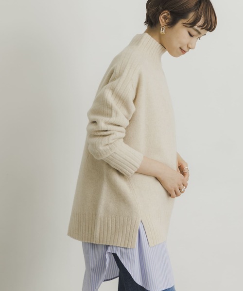 URBAN RESEARCH（アーバンリサーチ）の「カシミヤ混強縮ニットプルオーバー（ニット/セーター・レディース・ブラック/オフホワイト/オレンジ/ブルー・FREE）」の11枚目の写真